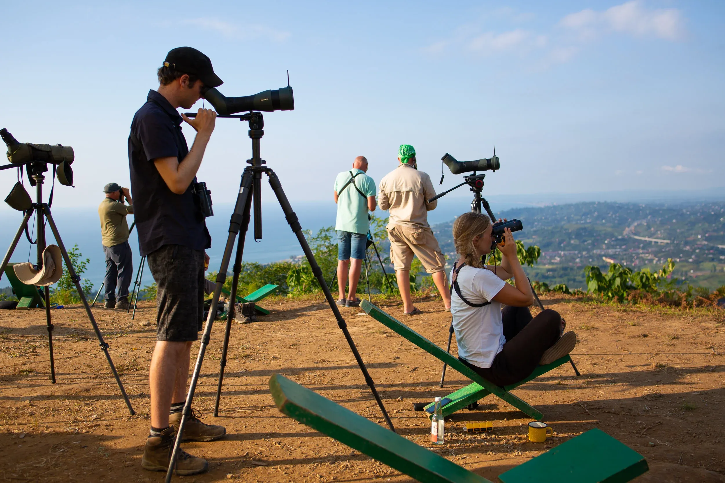 August 28th. All counters and a coordinator scanning the skies.