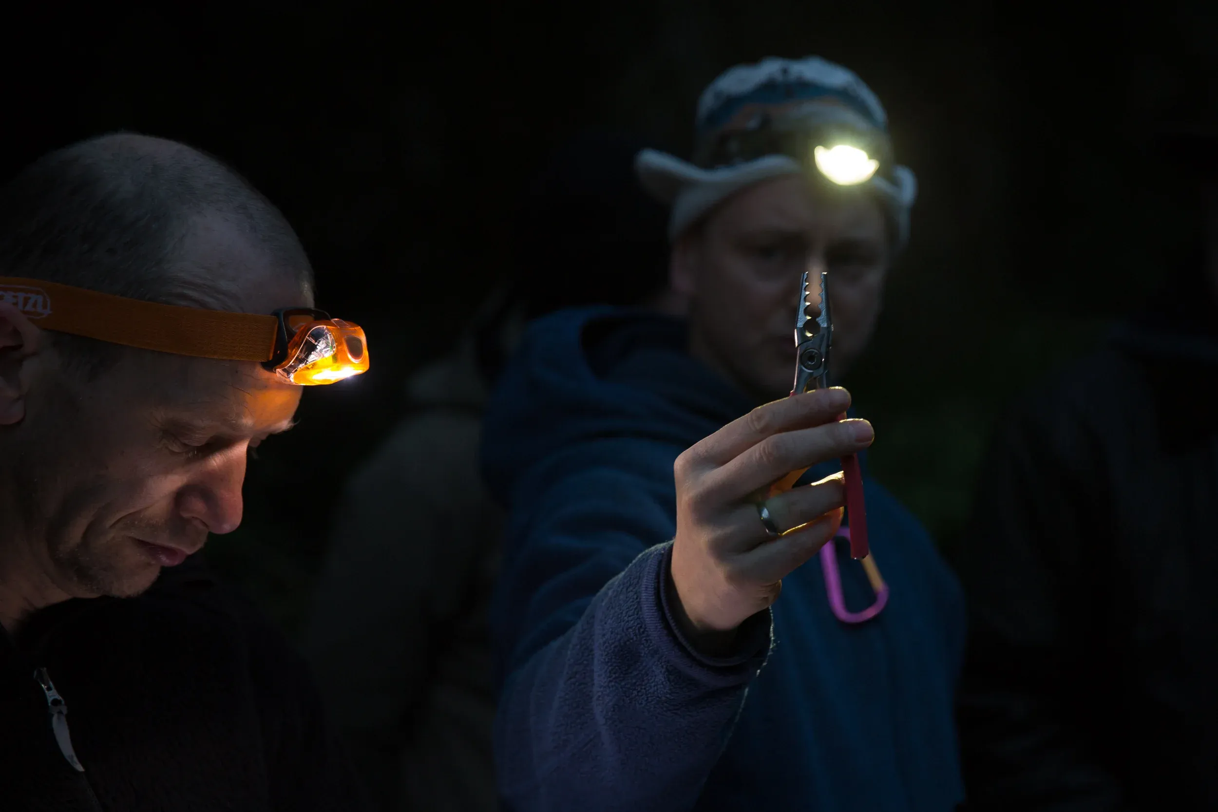 The ringing tool with holes the right size for many kinds of small birds.