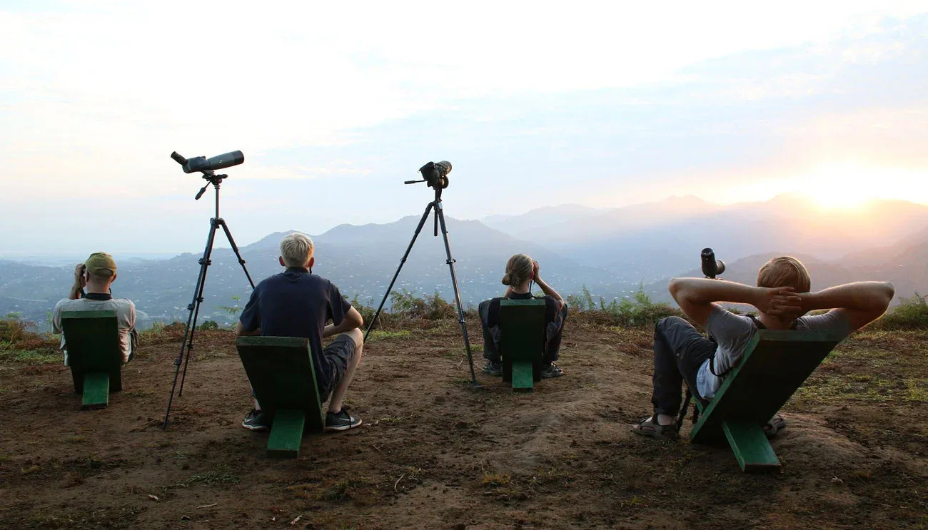 Sunrise from station 1. The calm before the storm in a landscape you won't quickly forget. Photo by Triin Kaasiku.